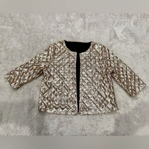 sequin jacket gold